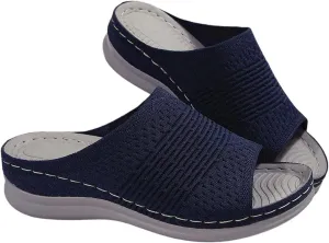 Women Slide Sandals Wide Feet Comfortable Walking Sandals Open Toe Lightweight Breathable Summer Casual Beach Shoes