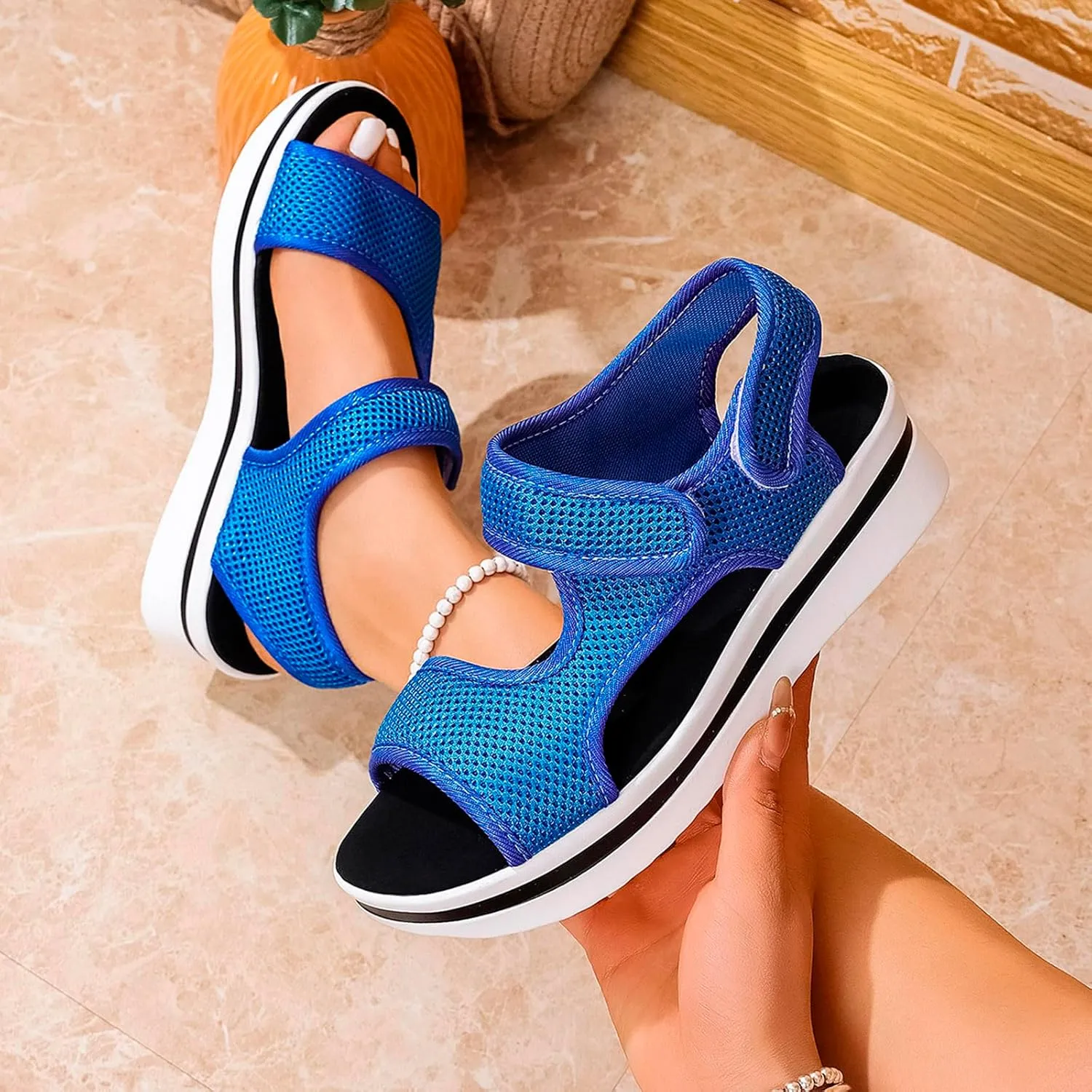 Women's 2025 Summer Sport Sandals Comfortable Lightweight Hiking Sandal Mesh Upper Adjustable Athletic Walking Shoes