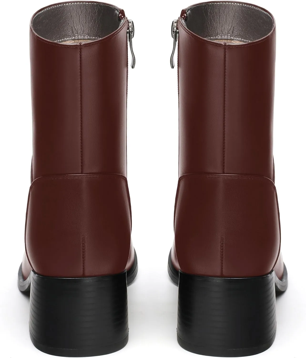 Women's Ada Fashion Round Toe Ankle Boots, Low Chunky Heel Side Zipper Short Boots, Fall and Winter Dating Office Commuter Boots Shoes