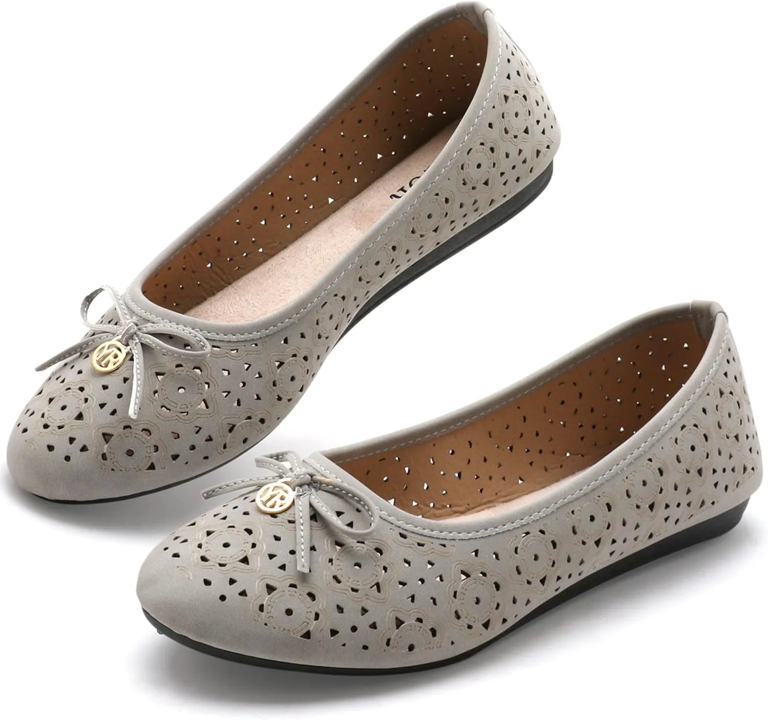 Women's Ballet Shoes Comfortable Slip on Round Toe Flat Casual Shoes for Walking, Driving, Dressy