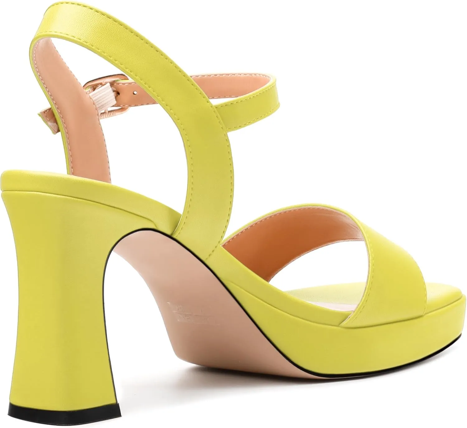 Womens Block High Heel Platform Sandals, Open Toe Ankle Strap Comfort Sandals, Womens Dressy Sandals