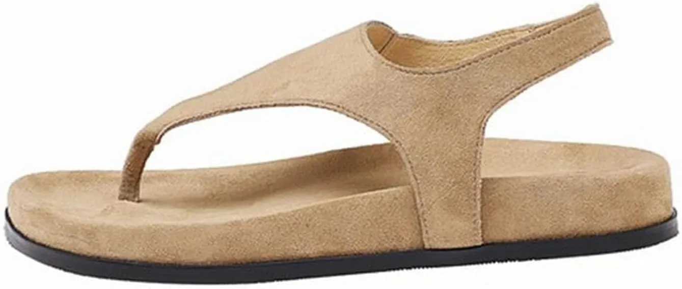 Women's Casual Flat Sandals Comfortable Flip Flops Beach Thick-Soled Summer Shoes Casual Daily Wear