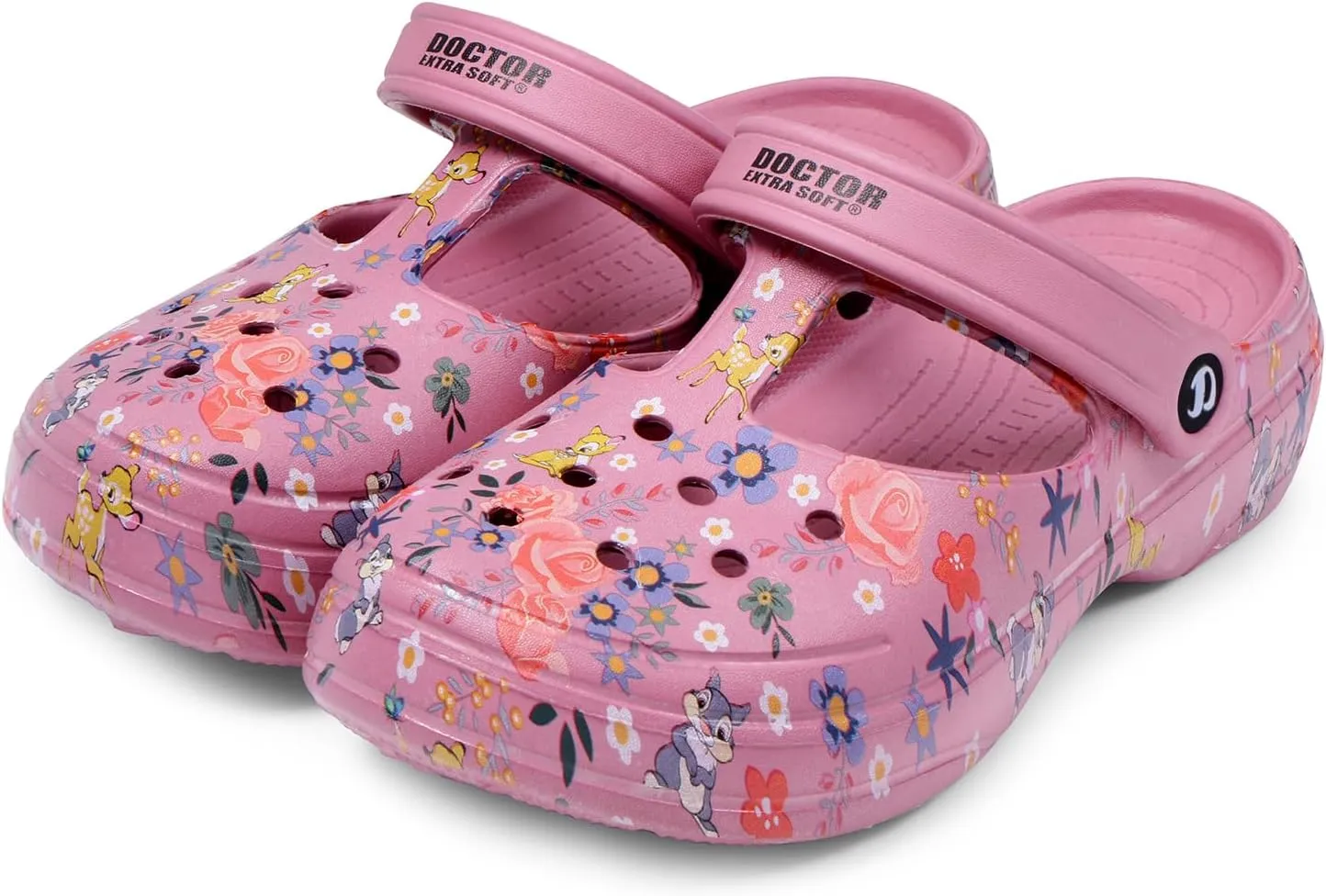 Women's Classic Casual Clogs/Sandals with Adjustable Back Strap for Adult | Comfortable & Light Weight | Stylish & Anti-Skid | Waterproof & Everyday Use Mules for Girls/Ladies D-512