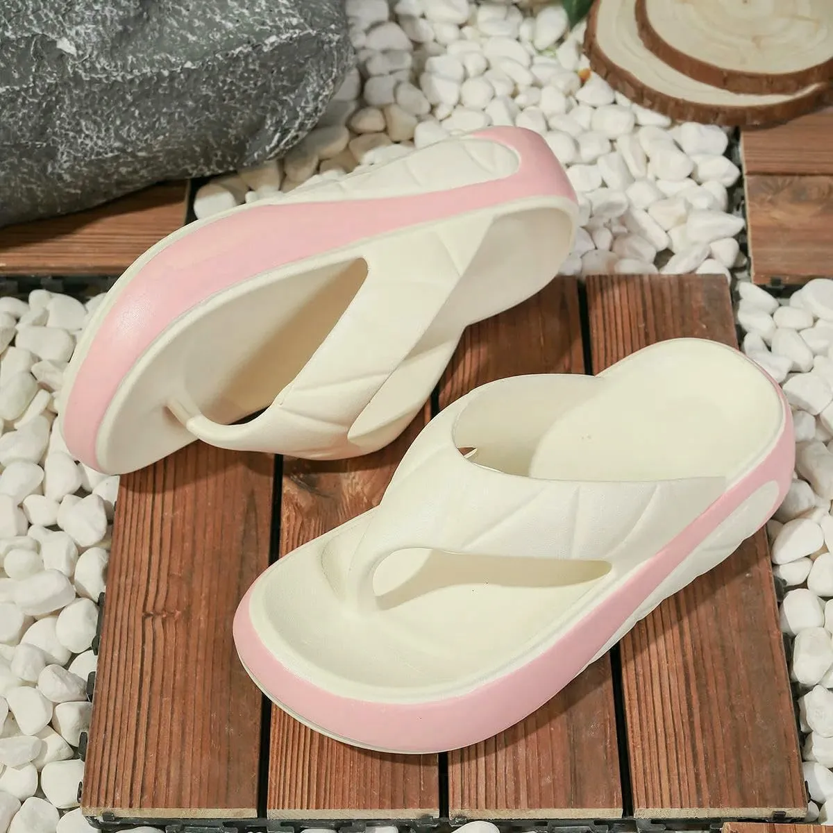 Women's Clogs Women's Beach Flip Flops Summer Thick-Soled Shoes Eva Home Slippers Fashion Street Sandals