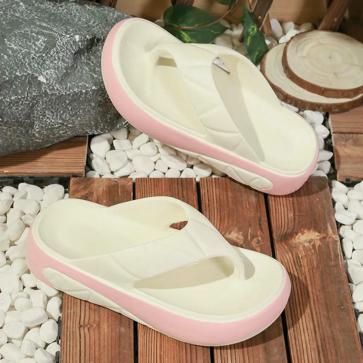 Women's Clogs Women's Beach Flip Flops Summer Thick-Soled Shoes Eva Home Slippers Fashion Street Sandals