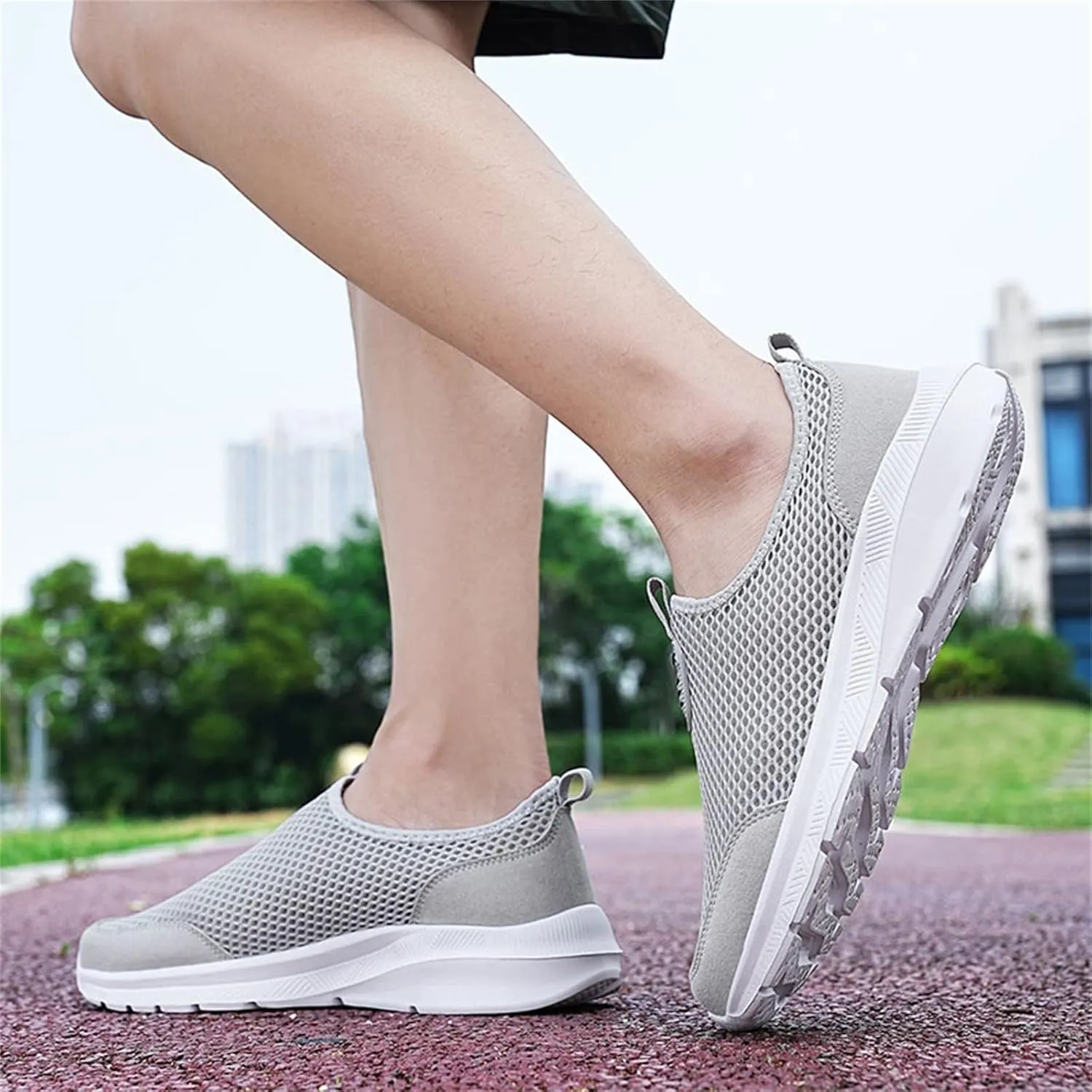 Women's Fashion Sneaker Mesh Slip On Black Non Slip Shoes for Women Comfortable Shoes Men Casual Casual Loafers for Women Men's White Sneakers