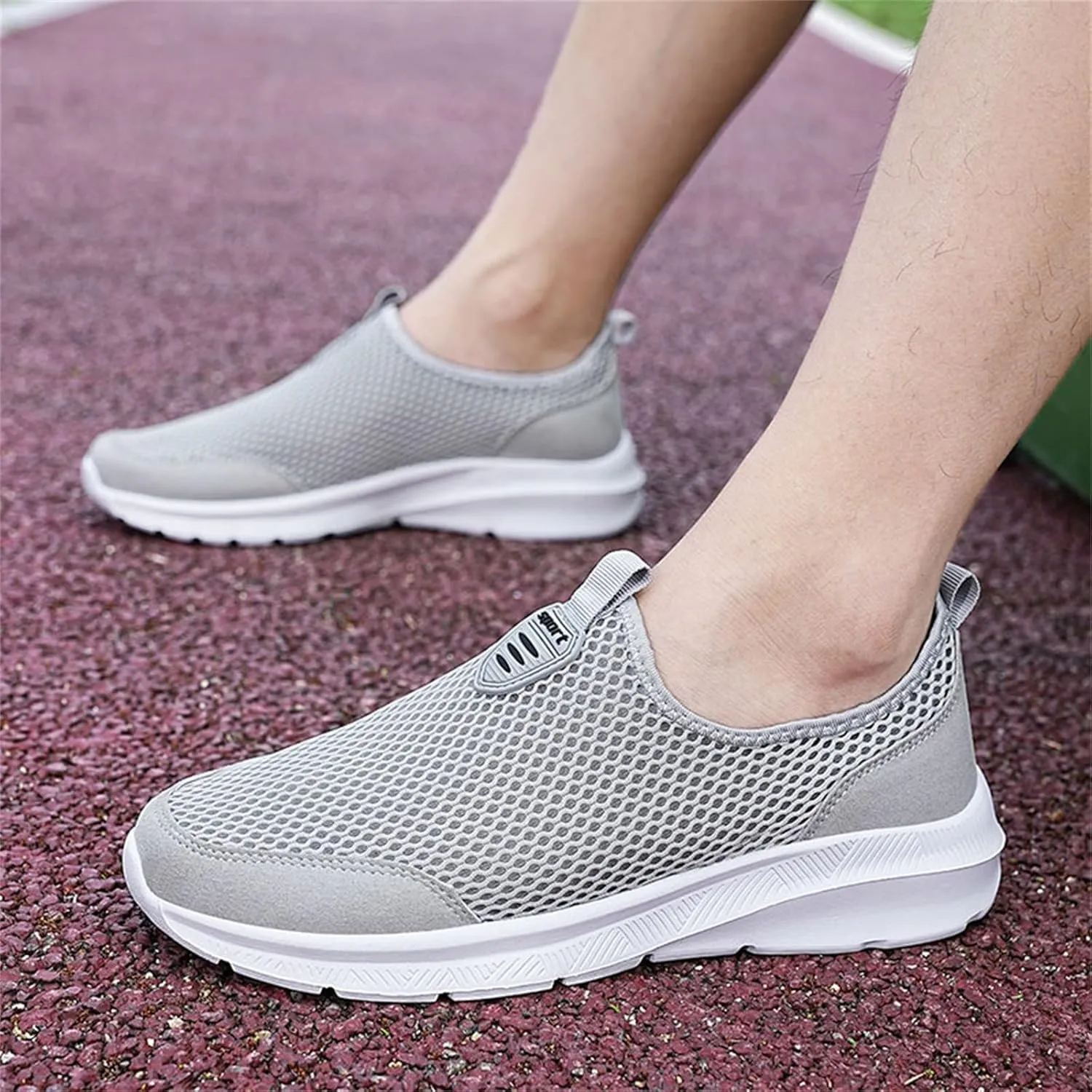 Women's Fashion Sneaker Mesh Slip On Black Non Slip Shoes for Women Comfortable Shoes Men Casual Casual Loafers for Women Men's White Sneakers