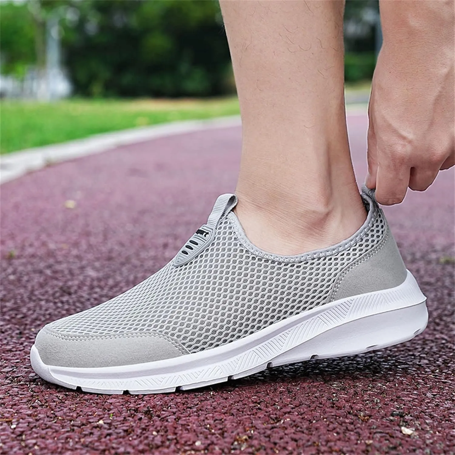 Women's Fashion Sneaker Mesh Slip On Black Non Slip Shoes for Women Comfortable Shoes Men Casual Casual Loafers for Women Men's White Sneakers