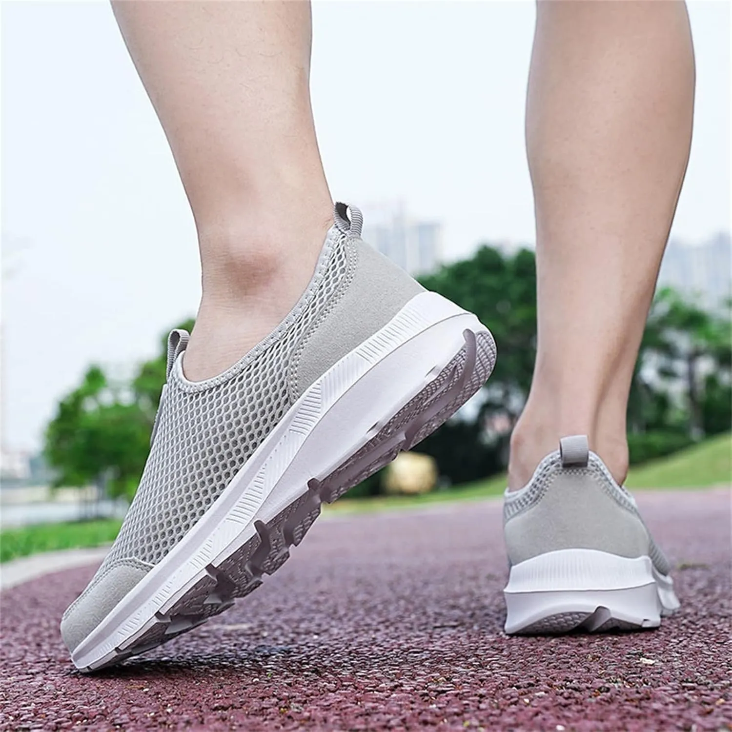 Women's Fashion Sneaker Mesh Slip On Black Non Slip Shoes for Women Comfortable Shoes Men Casual Casual Loafers for Women Men's White Sneakers