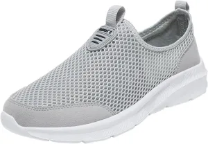 Women's Fashion Sneaker Mesh Slip On Black Non Slip Shoes for Women Comfortable Shoes Men Casual Casual Loafers for Women Men's White Sneakers