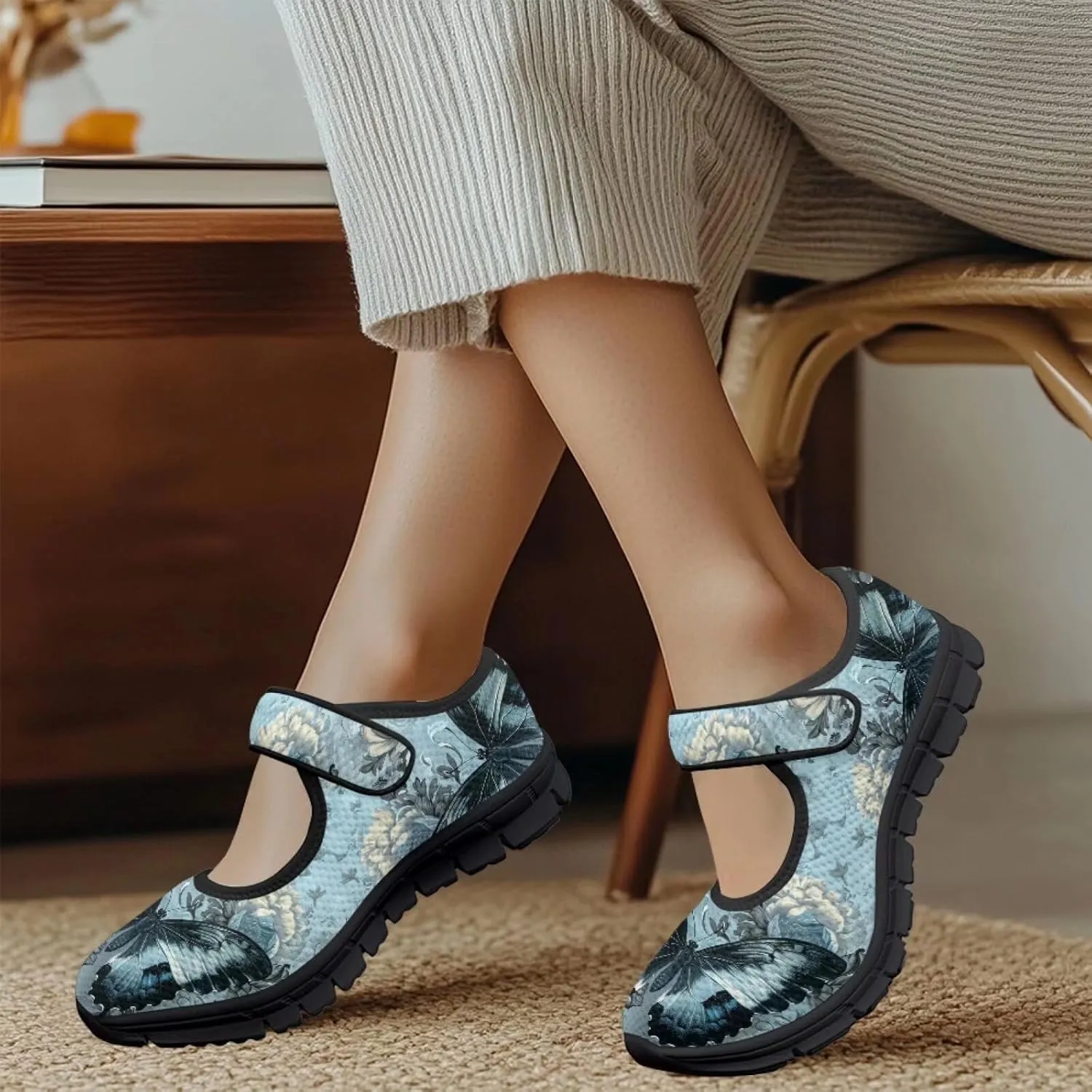 Women’s Mary Jane Shoes Comfortable Dress Shoes Non-Slip Slip On Lightweight Breathable Work Shoes