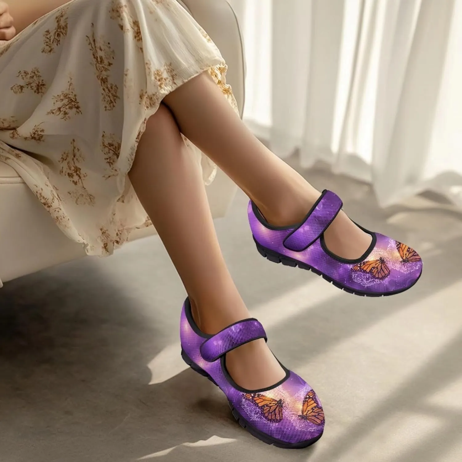 Women’s Mary Jane Shoes Comfortable Dress Shoes Non-Slip Slip On Lightweight Breathable Work Shoes