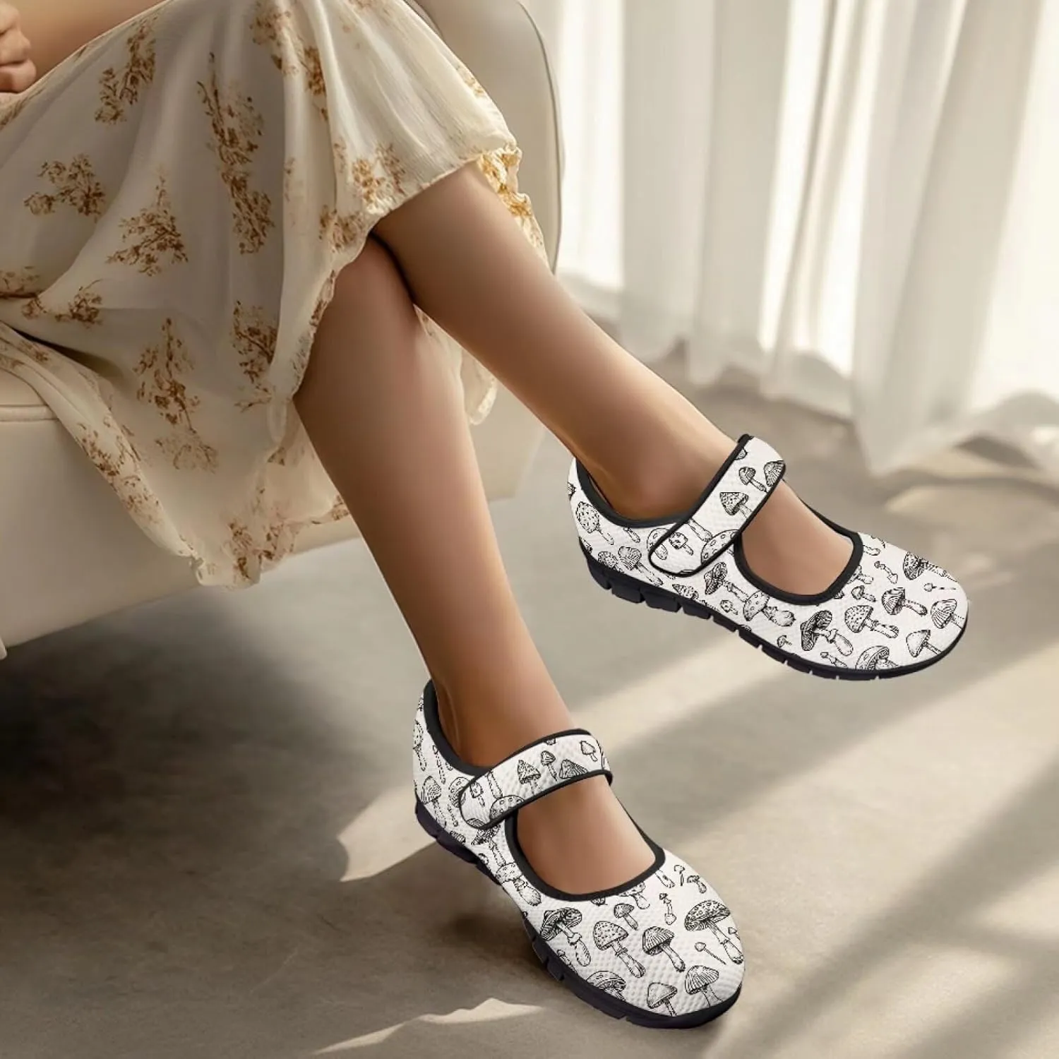 Women’s Mary Jane Shoes Comfortable Dress Shoes Non-Slip Slip On Lightweight Breathable Work Shoes