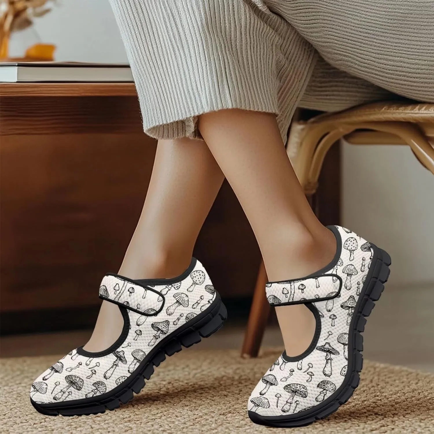 Women’s Mary Jane Shoes Comfortable Dress Shoes Non-Slip Slip On Lightweight Breathable Work Shoes