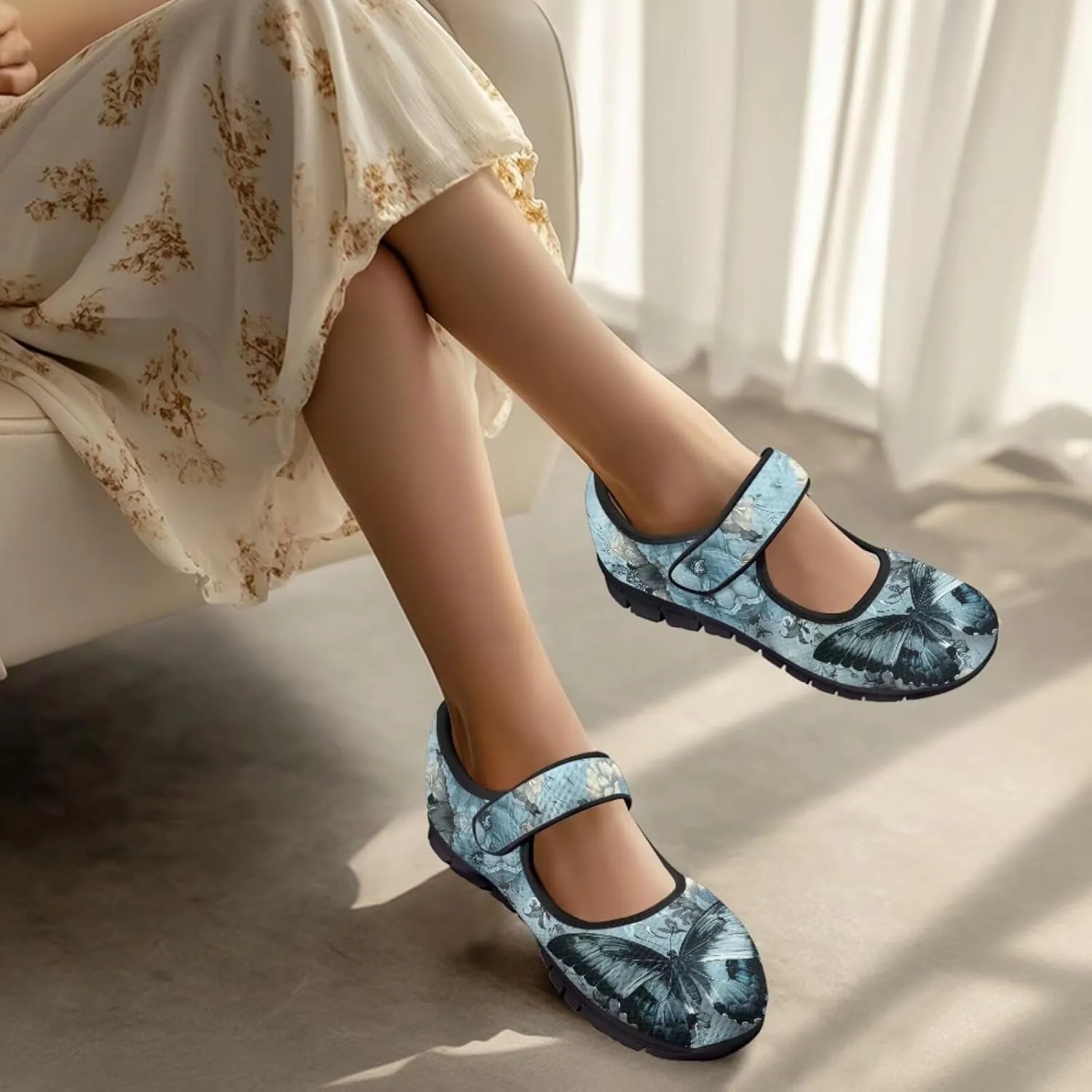 Women’s Mary Jane Shoes Comfortable Dress Shoes Non-Slip Slip On Lightweight Breathable Work Shoes