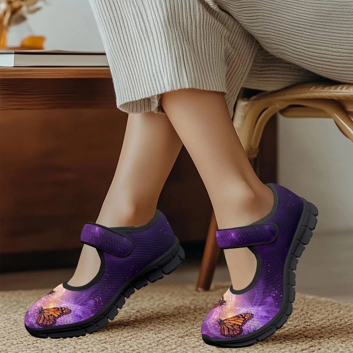 Women’s Mary Jane Shoes Comfortable Dress Shoes Non-Slip Slip On Lightweight Breathable Work Shoes
