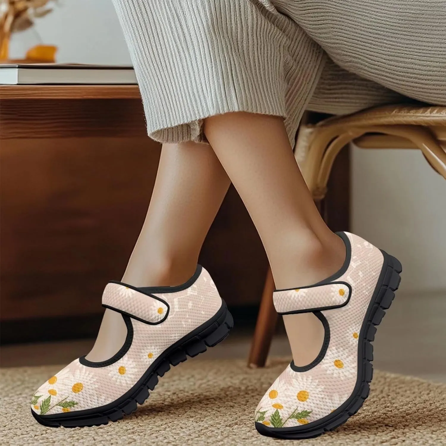 Women’s Mary Jane Shoes Comfortable Dress Shoes Non-Slip Slip On Lightweight Breathable Work Shoes
