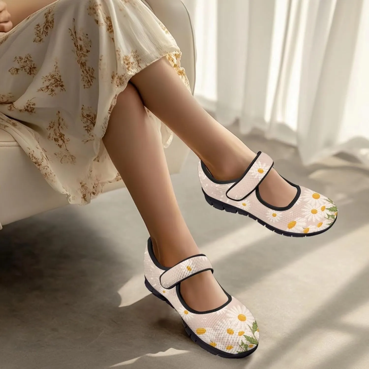 Women’s Mary Jane Shoes Comfortable Dress Shoes Non-Slip Slip On Lightweight Breathable Work Shoes