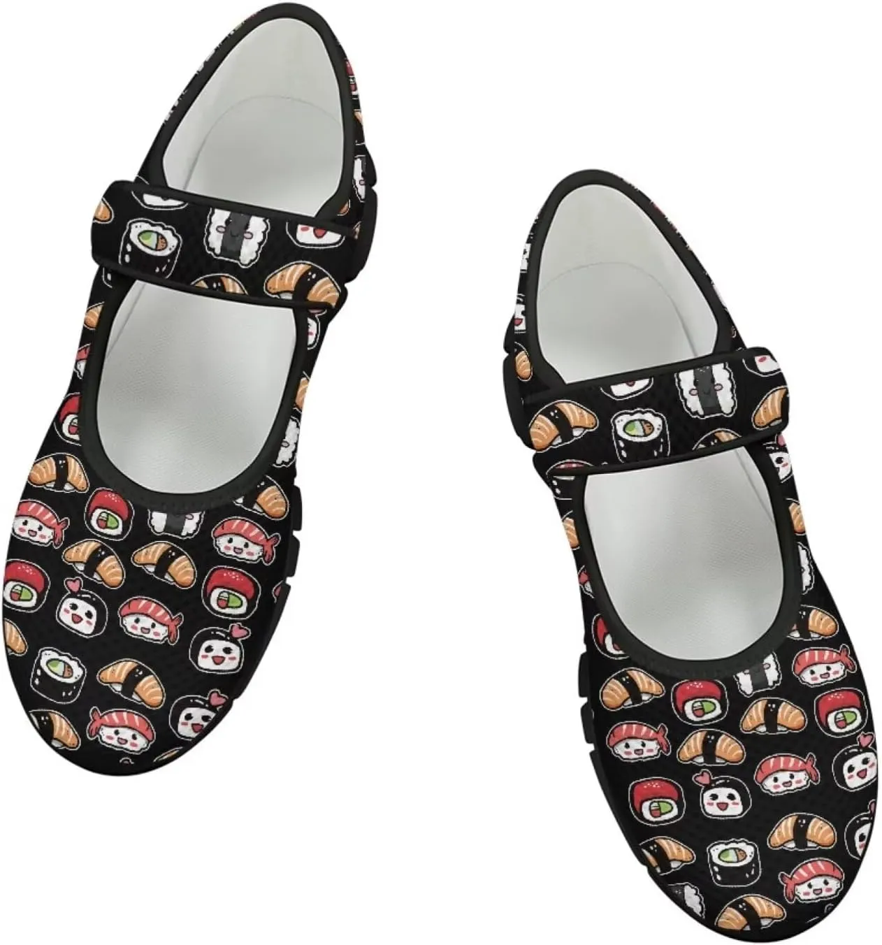 Womens Mary Jane Shoes Lightweight Fashion Non Slip Flats Closed Toe Breathable Walking Work Sneakers