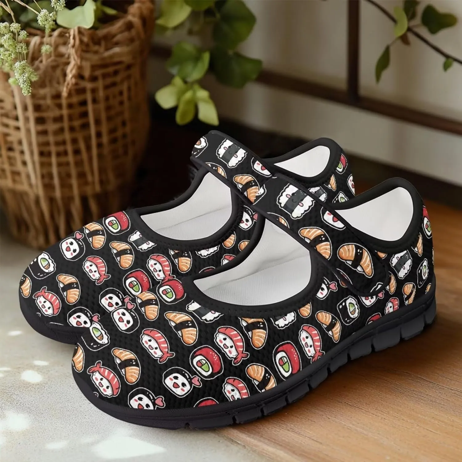 Womens Mary Jane Shoes Lightweight Fashion Non Slip Flats Closed Toe Breathable Walking Work Sneakers