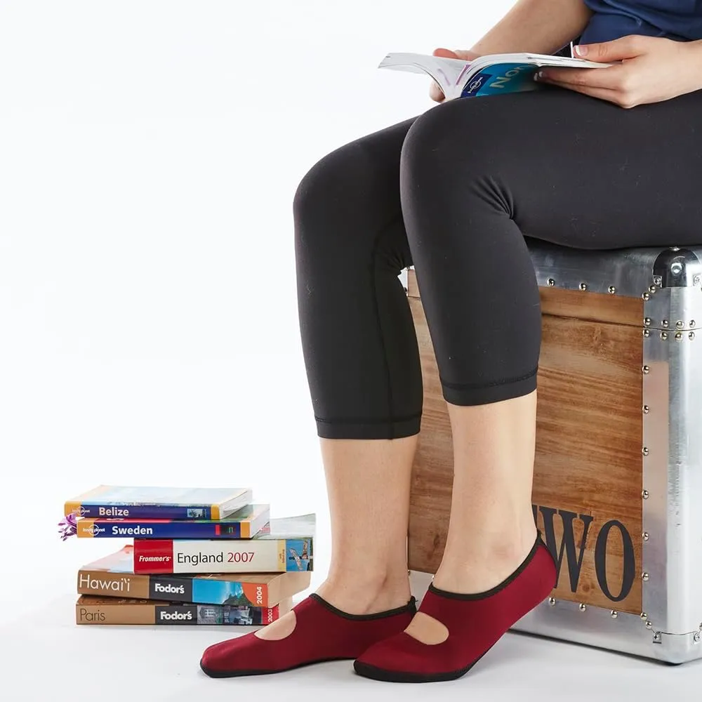 Women's Mary Janes Best Foldable & Flexible Flats, Travel & Exercise, Dance, Yoga Socks, Indoor Shoes, Slippers