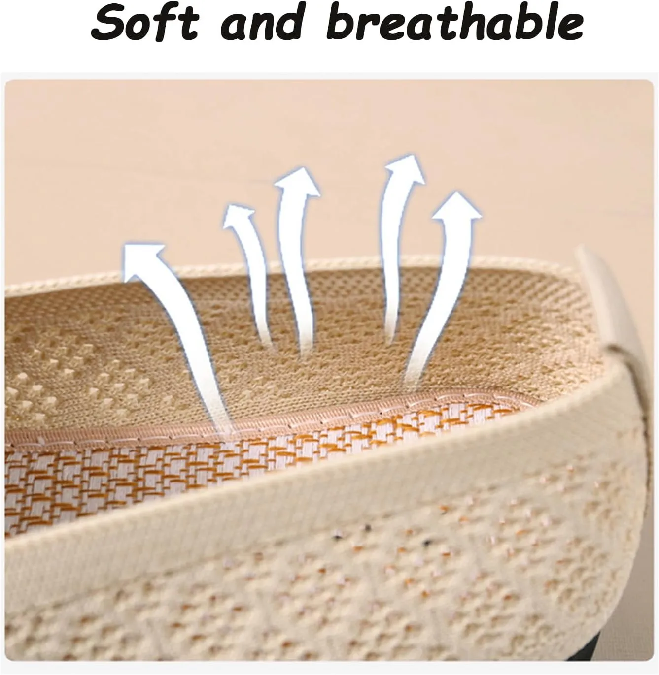 Women's Mesh Cutout Cloth Flats Loafer Shoes Round Toe Comfort Breathable Casual Slip On Walking Shoes for Flexible Workout