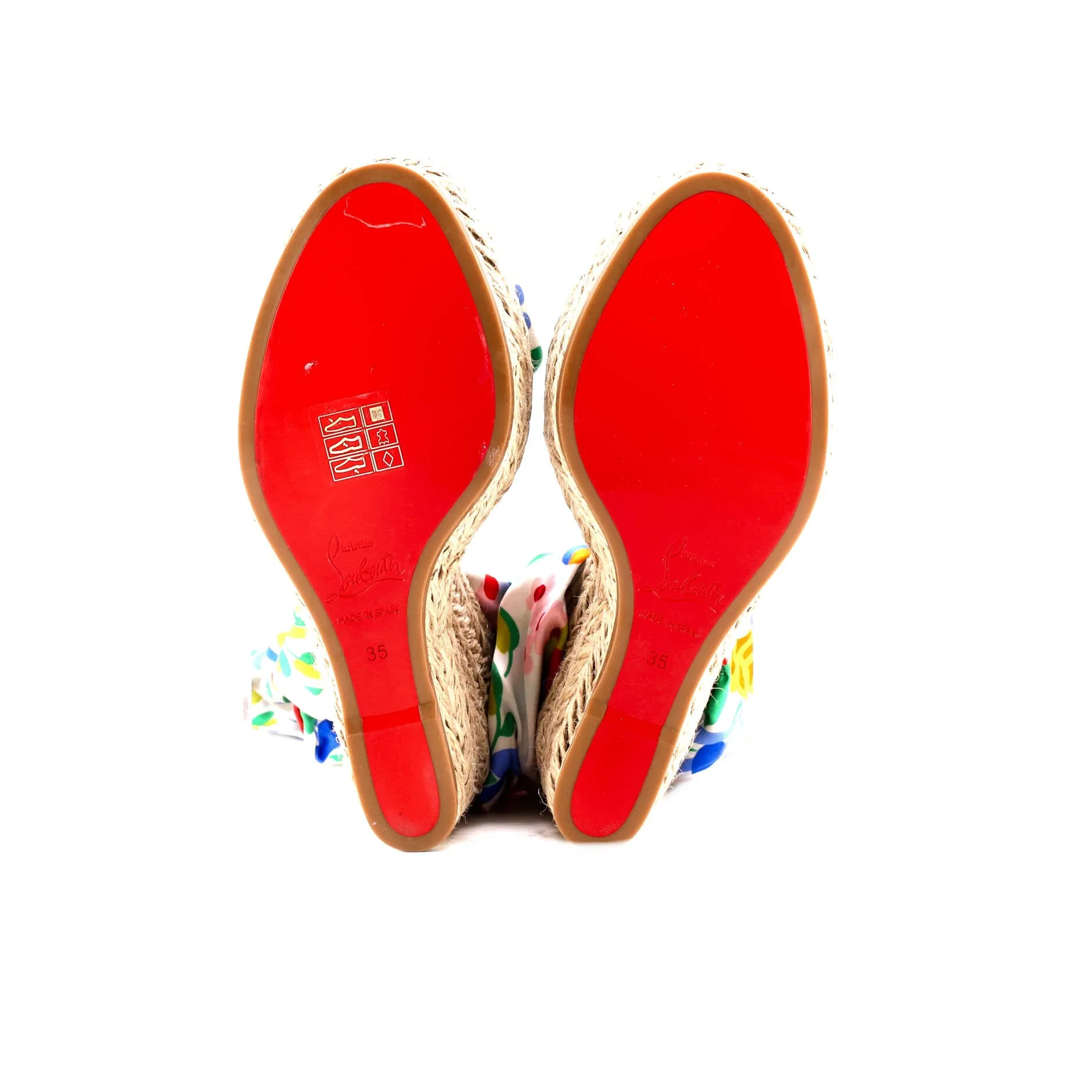 Women's Monica Du Desert Wedge Espadrilles Printed Satin 110