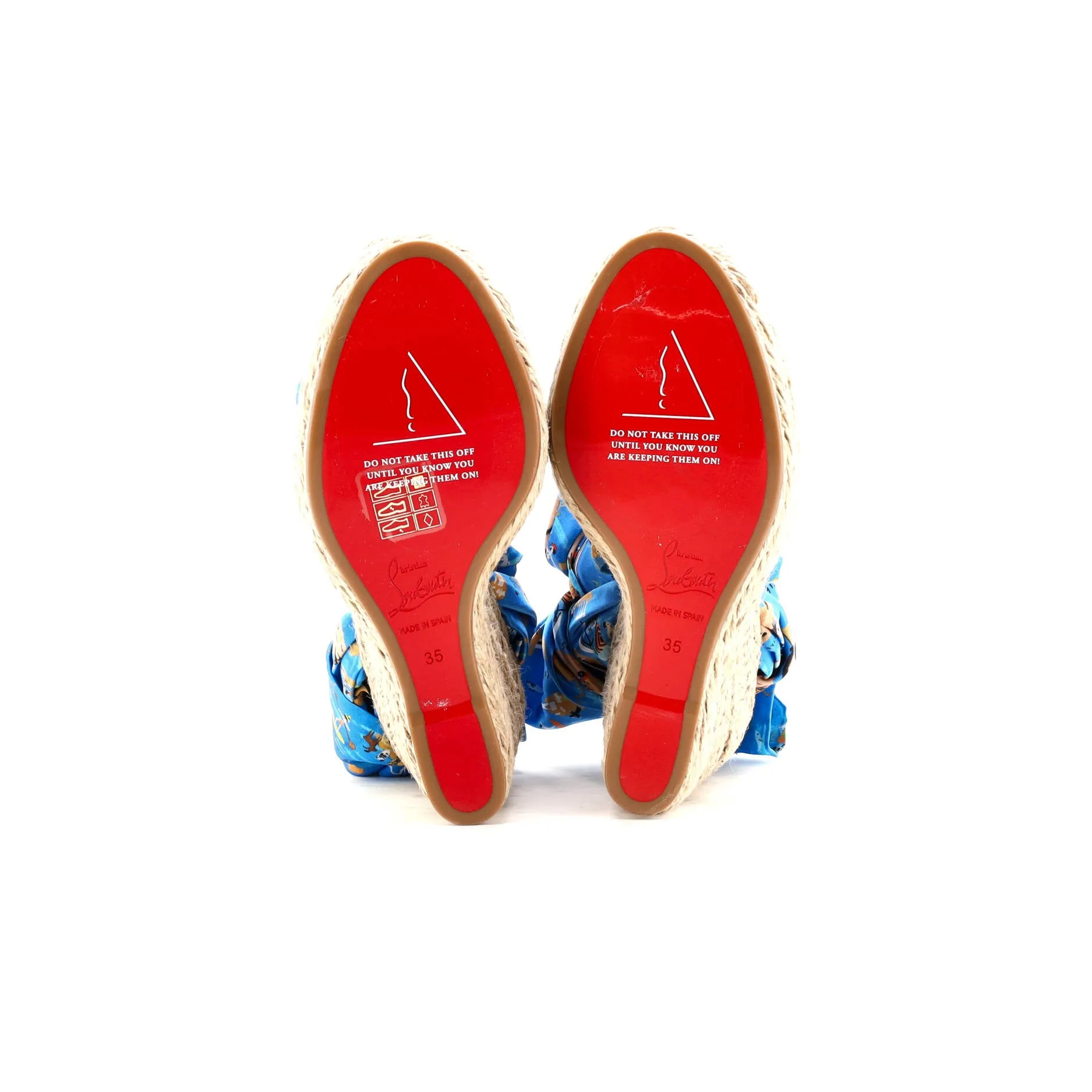 Women's Monica Du Desert Wedge Espadrilles Printed Satin 110