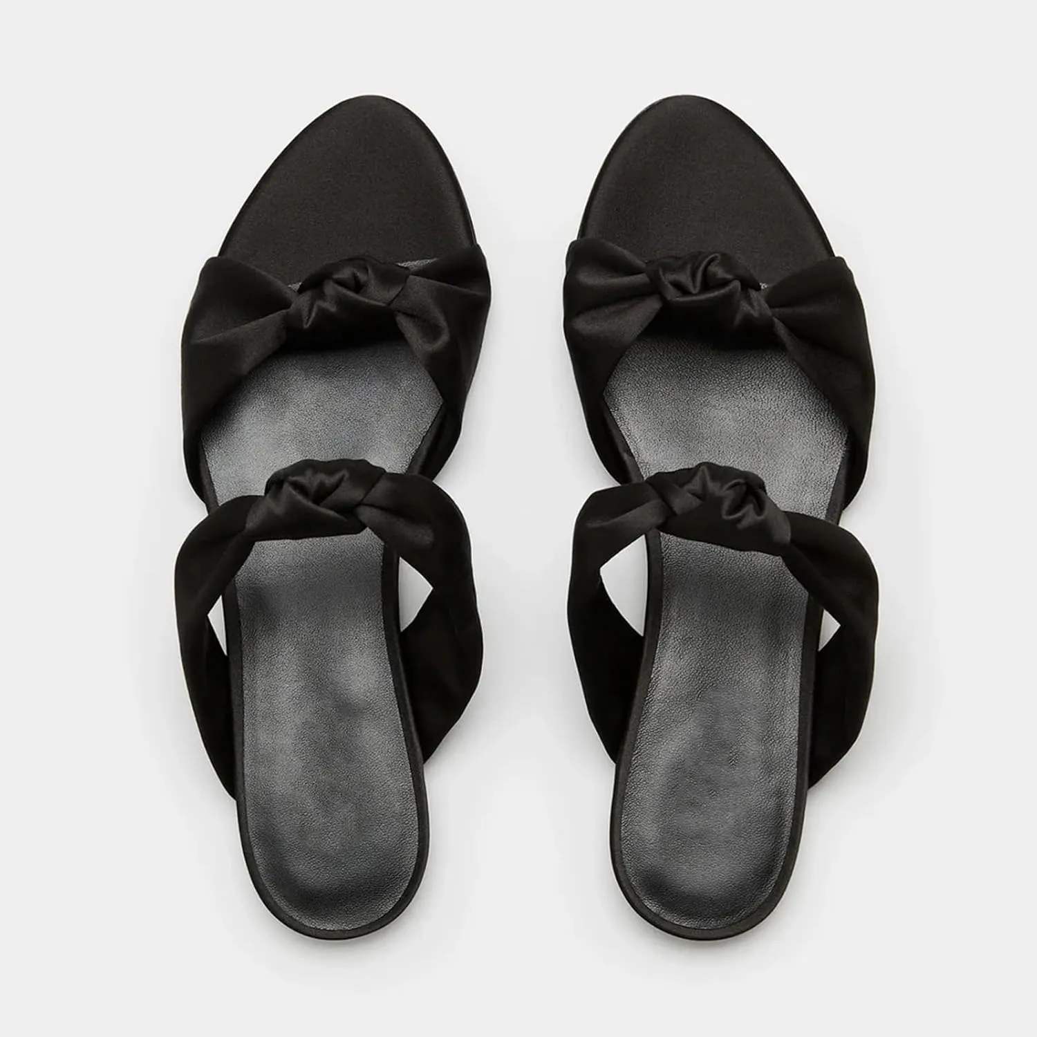 Women's Mule Flats Bow Sandal Slippers Two lace-up Flat Shopping Shoes Pointed Party Shoes
