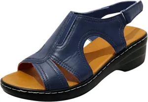 Womens Orthopedic Sandals Dressy Wide Width Strap Open Toe Wedge Sandals Platform Summer Shoes with Arch Support