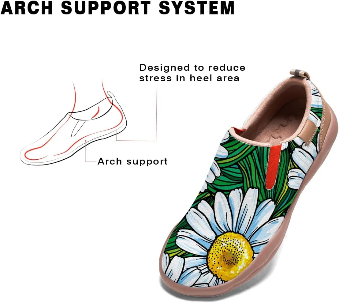 Women's Painted Loafers Slip-On Walking Travel Shoes Ladies Floral Art Sneakers
