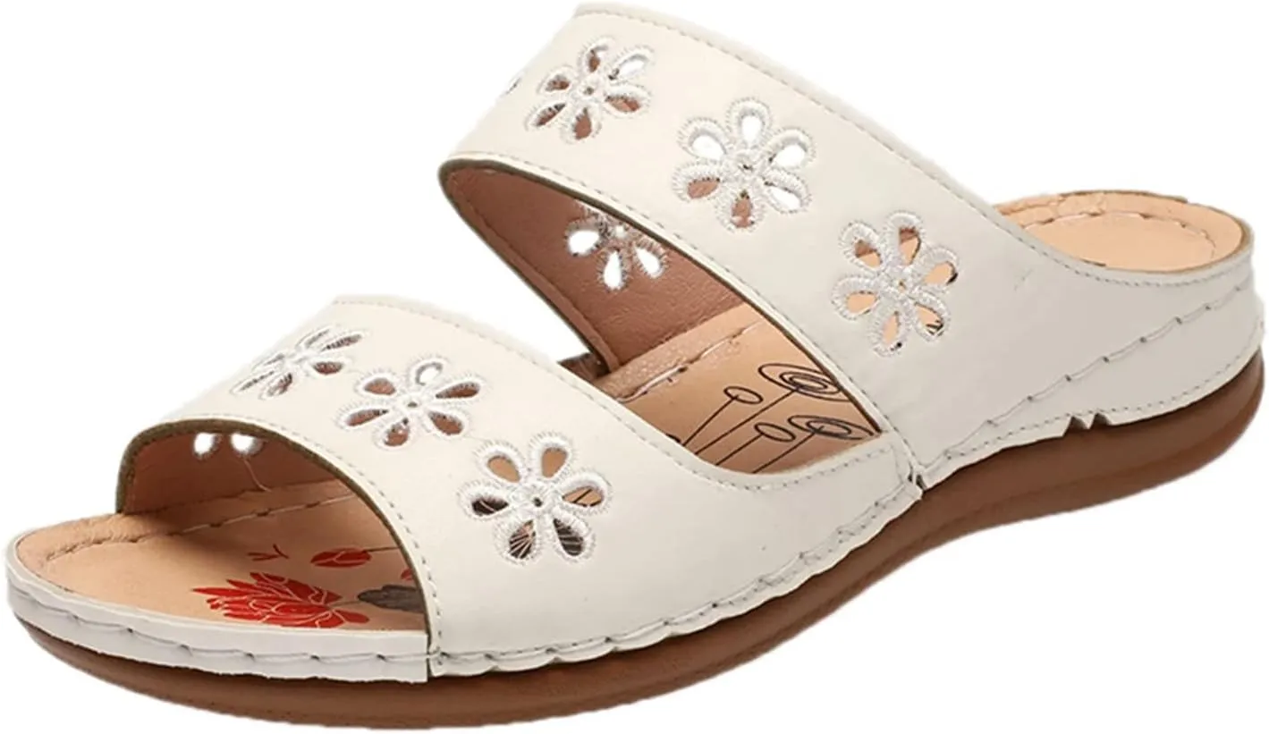 Womens Recovery Sandals Orthopedic with Arch Support Adjustable Straps Comfortable Walking Shoes Thick Cushion Summer Beach Casual Outdoor Plantar Fasciitis Relief