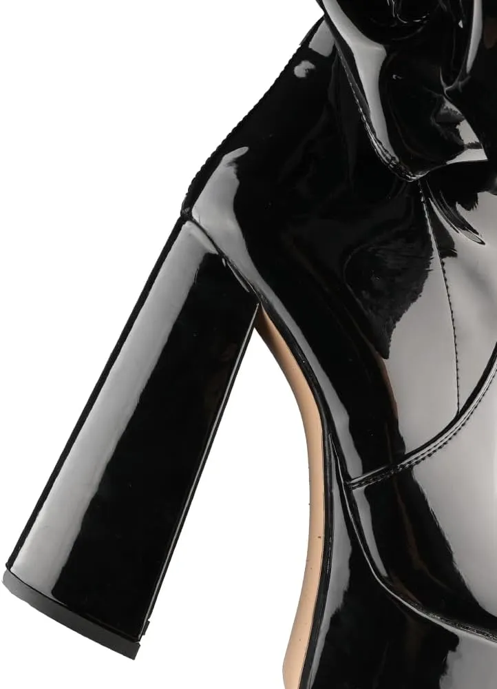 Women's Sexy Thighs Boots Over the Knee Thick High Heels Unisex Large Waterproof Round toe