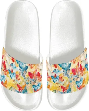 Women's Slide Sandals Lightweight Comfort Athletic Sandals Slip On Casual Open Toe Summer Beach Spa Flip Flops Size 6-13.5