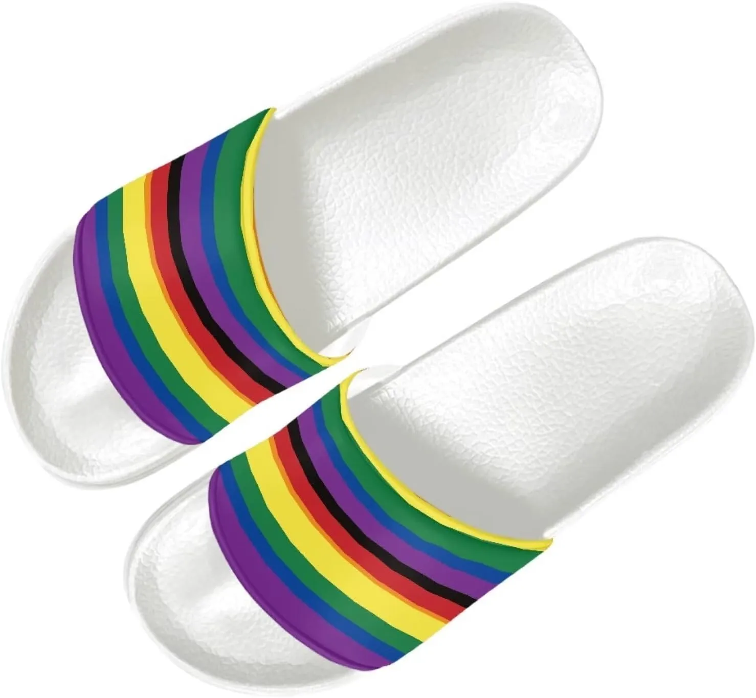 Women's Slide Sandals Lightweight Comfort Athletic Sandals Slip On Casual Open Toe Summer Beach Spa Flip Flops Size 6-13.5