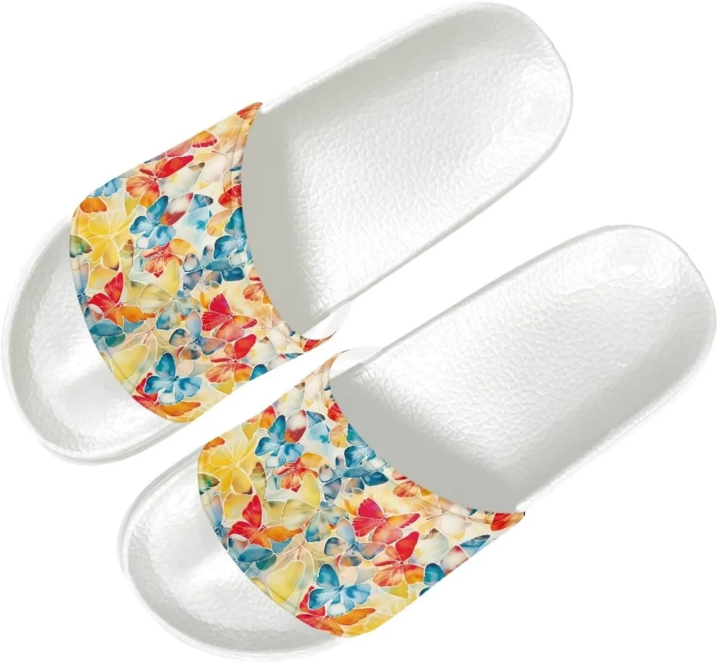 Women's Slide Sandals Lightweight Comfort Athletic Sandals Slip On Casual Open Toe Summer Beach Spa Flip Flops Size 6-13.5