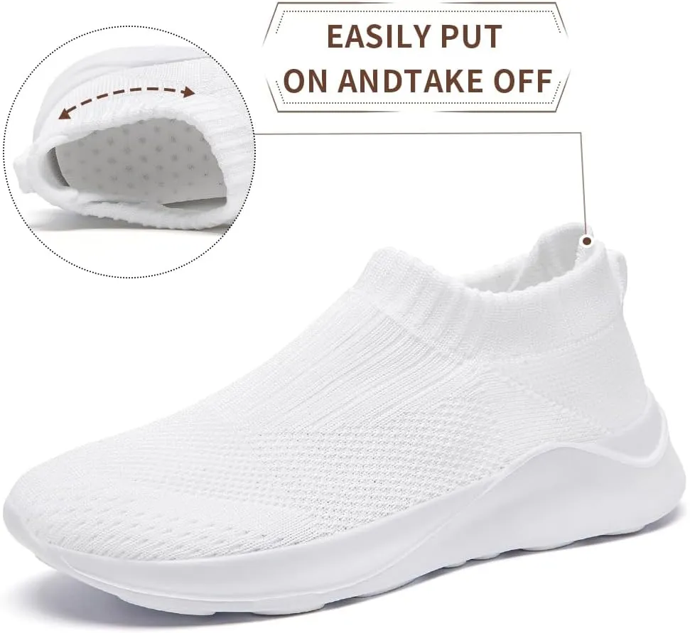 Womens Slip On Running Tennis Walking Shoes Women’s Fashion Sneakers Hiking Work Nurse Gym Casual Athletic Comfortable Shoes for Women Travel Fitness Mesh Lightweight