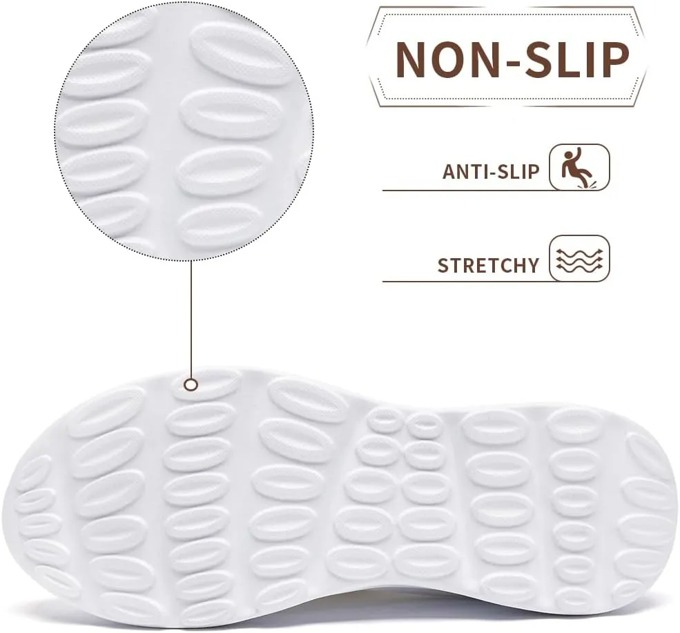 Womens Slip On Running Tennis Walking Shoes Women’s Fashion Sneakers Hiking Work Nurse Gym Casual Athletic Comfortable Shoes for Women Travel Fitness Mesh Lightweight