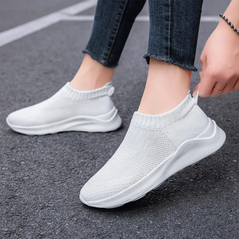 Womens Slip On Running Tennis Walking Shoes Women’s Fashion Sneakers Hiking Work Nurse Gym Casual Athletic Comfortable Shoes for Women Travel Fitness Mesh Lightweight