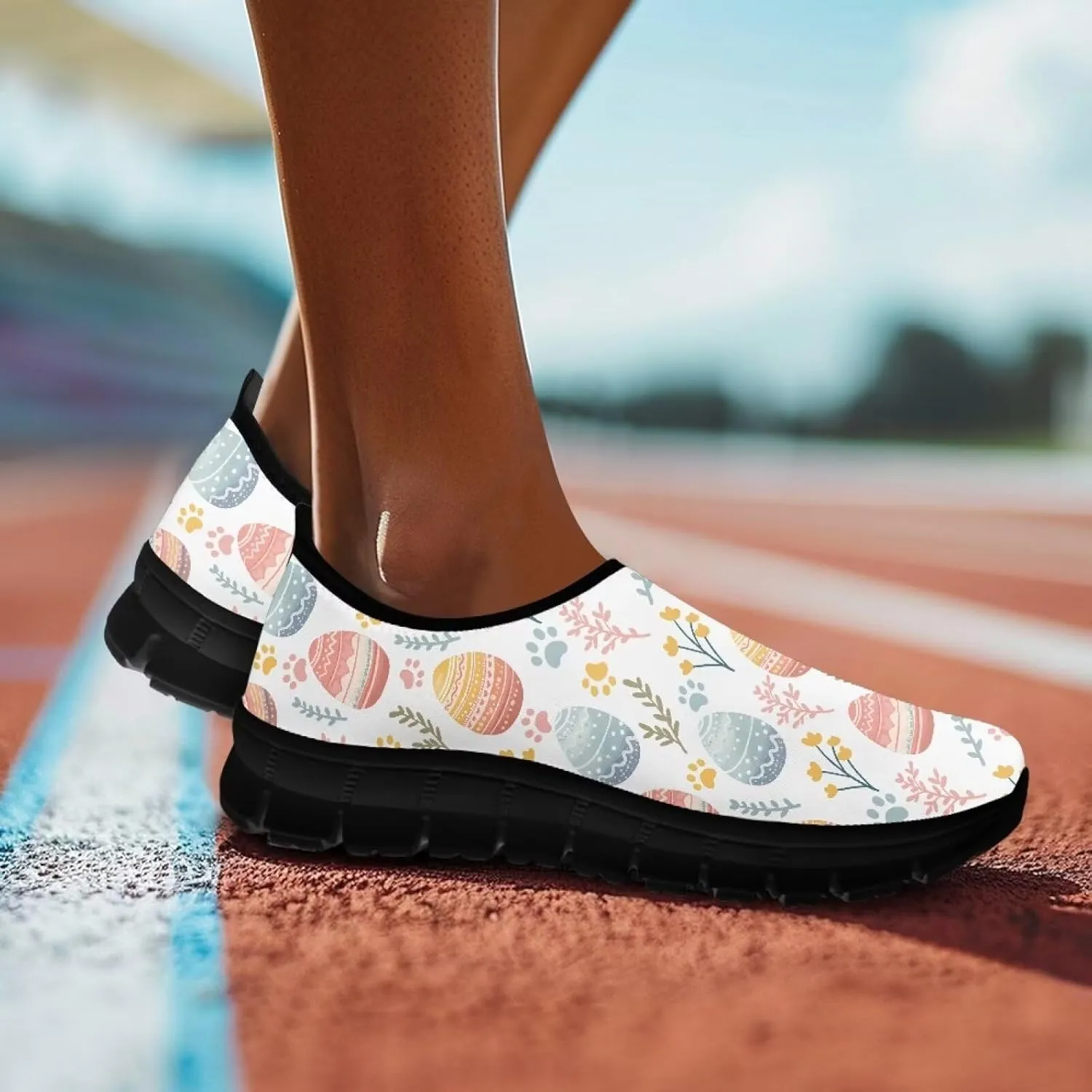 Womens Slip On Shoes Casual Travel Shoes Breathable Lightweight Work Shoes