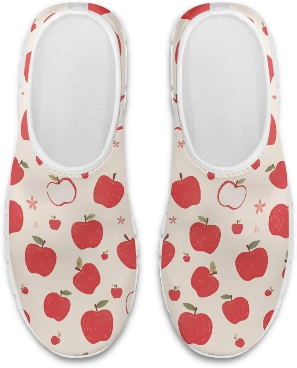 Womens Slip On Sneakers Lightweight Casual Shoes Soft Anti-Slip Tennis Shoes for Gym Travel Size 5.5-11.5 White Sole
