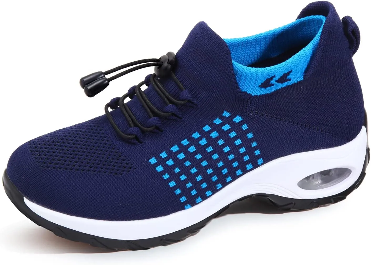 Women's Slip-On Walking Shoes - Non-Slip Sole, Breathable Mesh, and Comfort Cushioning - Sporty and Lightweight Sneakers for Women
