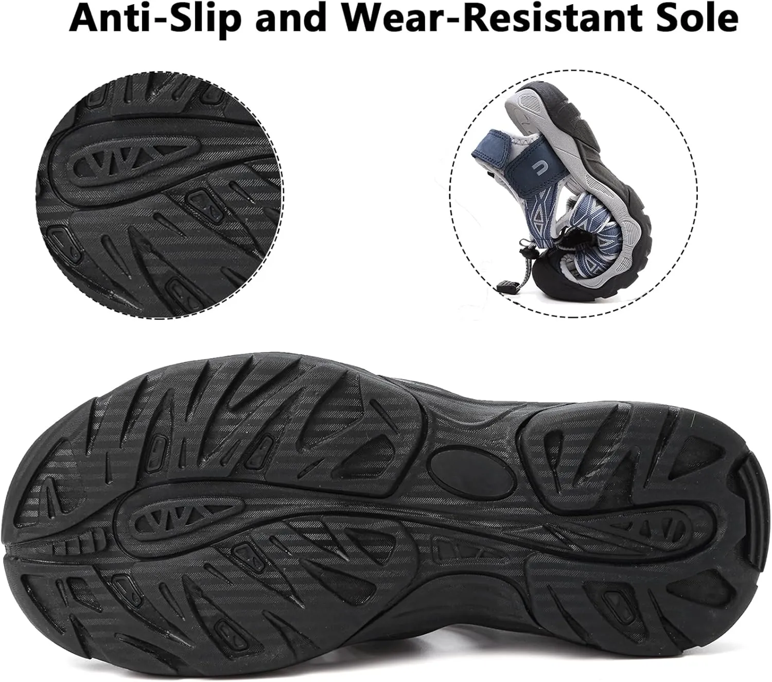 Women's Sport Hiking Sandals Closed Toe Summer Outdoor Athletic Walking Sandal Adventure Lightweight Comfortable Beach Sandals Water Shoes
