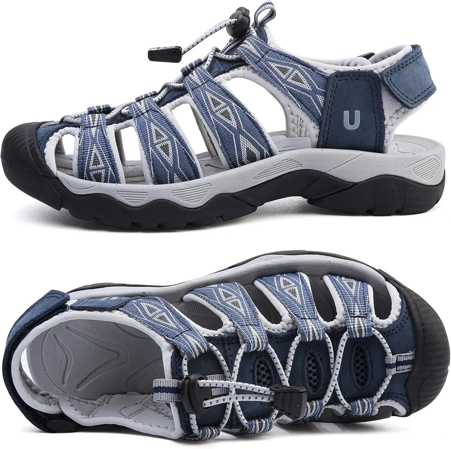 Women's Sport Hiking Sandals Closed Toe Summer Outdoor Athletic Walking Sandal Adventure Lightweight Comfortable Beach Sandals Water Shoes