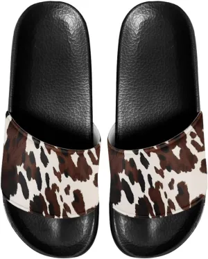 Womens Summer Black Flat Shoes EVA Anti-Slip Sole Shower Shoes Pool House Beach Slide Sandals Offering Great Comfort Slippers With Soft Leather