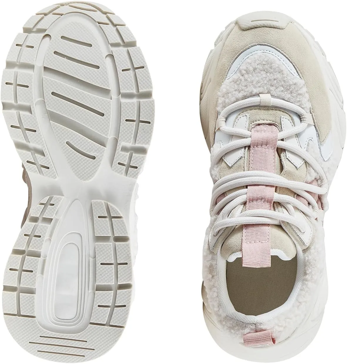 Women's Walking & Work Shoes - Non-Slip, Chunky Sneakers with Comfortable Platform, Lightweight & Casual for Gym, Travel & Work