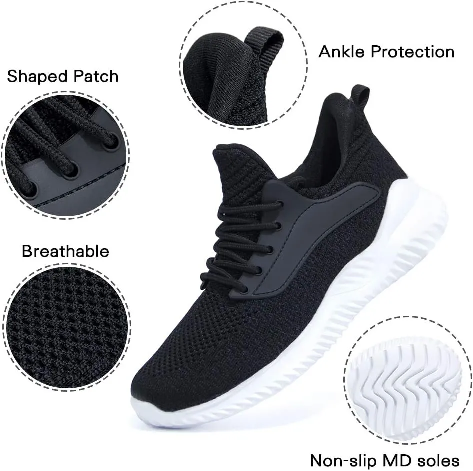 Womens Walking Shoes - Slip On Tennis Running Shoes Memory Foam Lightweight Work Sneakers for Indoor Outdoor Gym