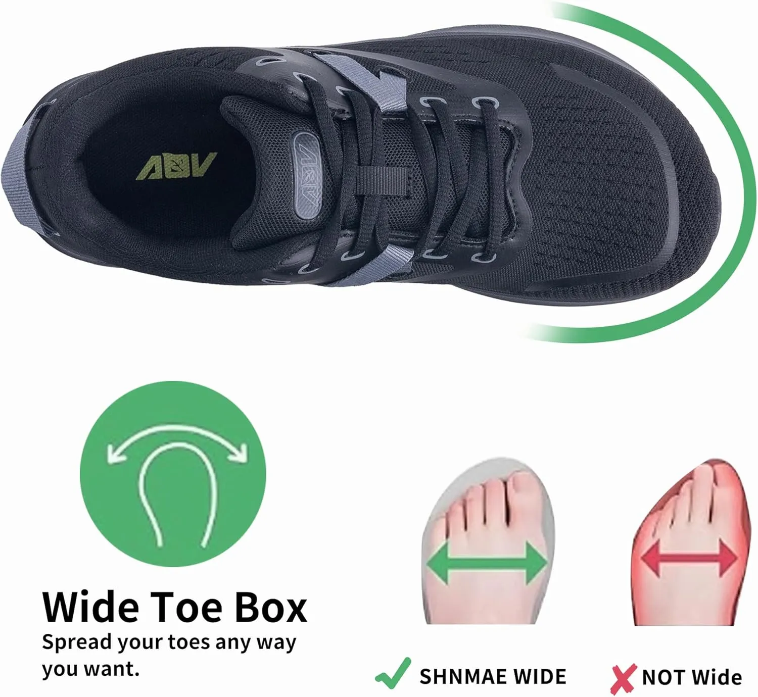 Women's Wide Toe Box Arch Support Walking Shoes Plantar Fasciitis Orthotic Air Tennis Sneakers