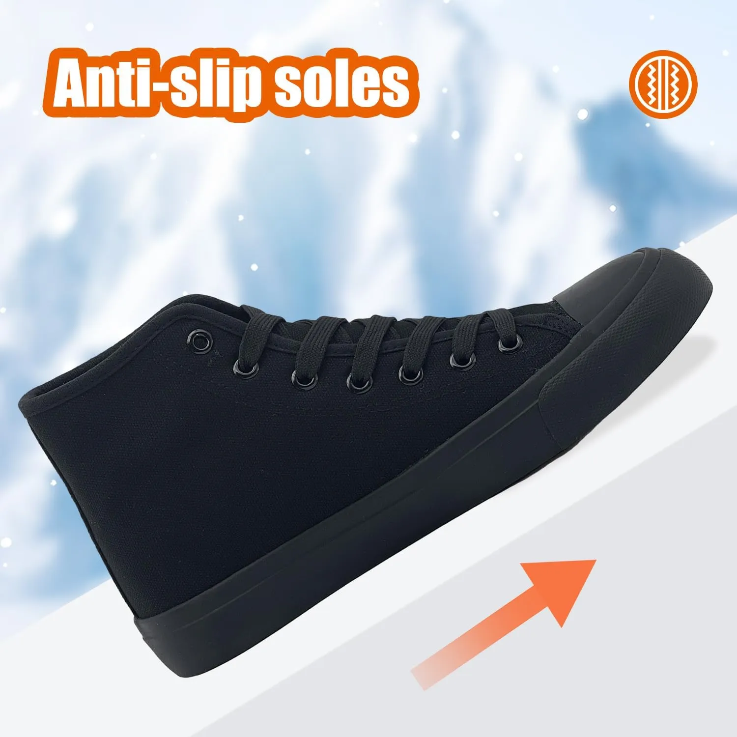 Womens Winter Snow Boots High Top Warm Canvas with Fur Lined Ankle Winter Sneakers