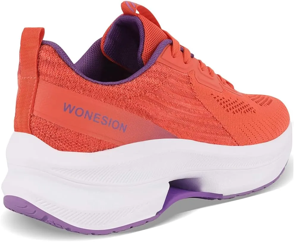 WONESION Women's Non Slip Walking Running Shoes Lightweight Athletic Tennis Sport Fashion Sneakers for Gym Work Nursing